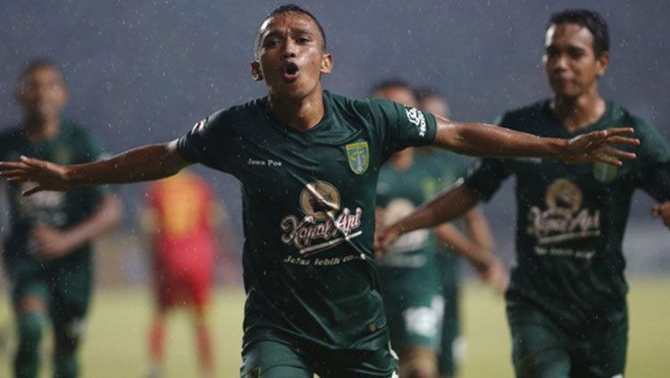 Pemain Persebaya, Irfan Jaya. Copyright: © Angger Bondan/Jawa Pos