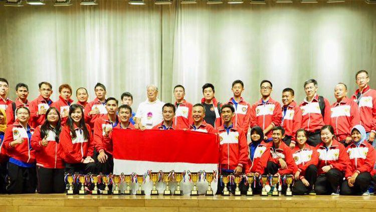Wing Chun Indonesia saat menyabet gelar juara umum di Kejuaraan Wing Chun Dunia. Copyright: © Federasi Wing Chun Indonesia
