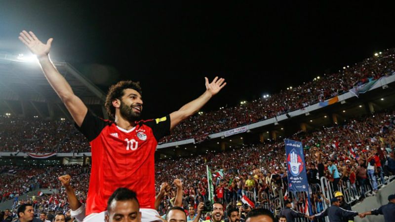Mohamed Salah menjadi pahlawan Mesir di Kualifikasi Piala Dunia 2018. Copyright: © INDOSPORT