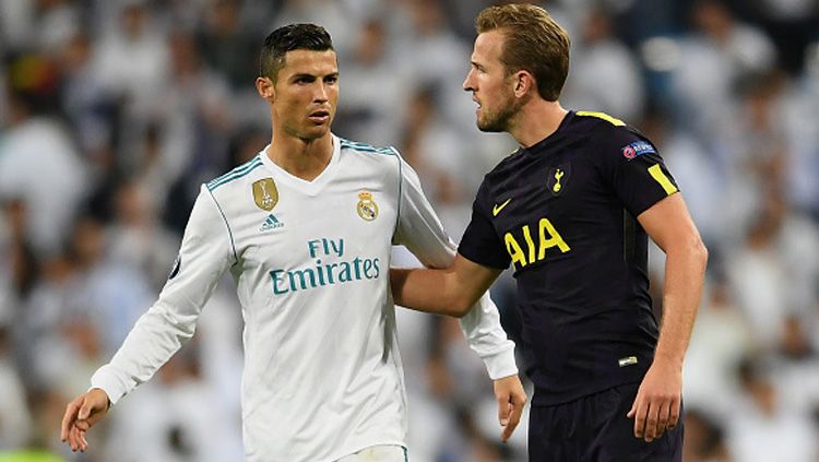 Cristiano Ronaldo dan Harry Kane di ajang Liga Champions. Copyright: © INDOSPORT