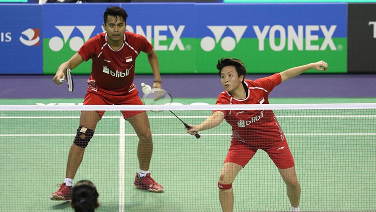 Tontowi Ahmad/Liliyana Natsir berhasil melewati rintangan pertama pada kejuaraan bulu tangkis Prancis Terbuka 2017. Copyright: © HUMAS PBSI