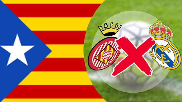 Laga Girona vs Real Madrid berpotensi ditunda akibat masalah politik Catalunya. Copyright: © INDOSPORT