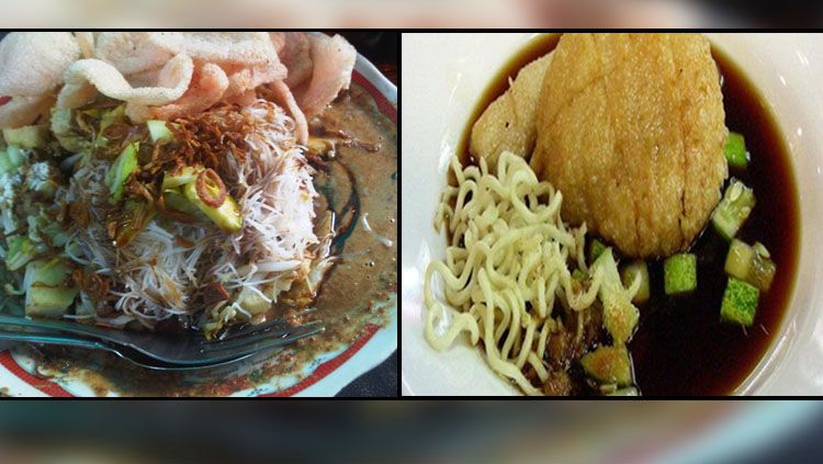 Ketoprak (kiri), salah satu makanan khas Jakarta dan Pempek, makanan khas Palembang. Copyright: © ResepMedia/DoyanResep