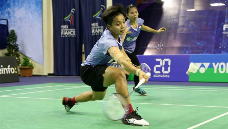 Greysia Polii/Apriani Rahayu di perempatfinal French Open 2017. Copyright: © Humas PBSI