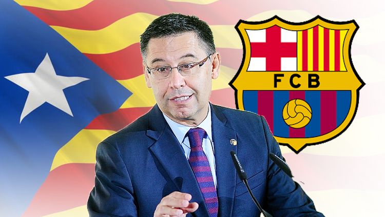 Presiden Barcelona, Josep Maria Bartomeu, saat ini tengah terancam lengser lebih cepat setelah suporter mengumpulkan tanda tangan untuk mosi tidak percaya. Copyright: © Grafis: Eli Suhaeli/INDOSPORT