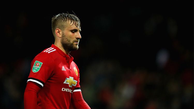 Pemain Manchester United, Luke Shaw. Copyright: © INDOSPORT