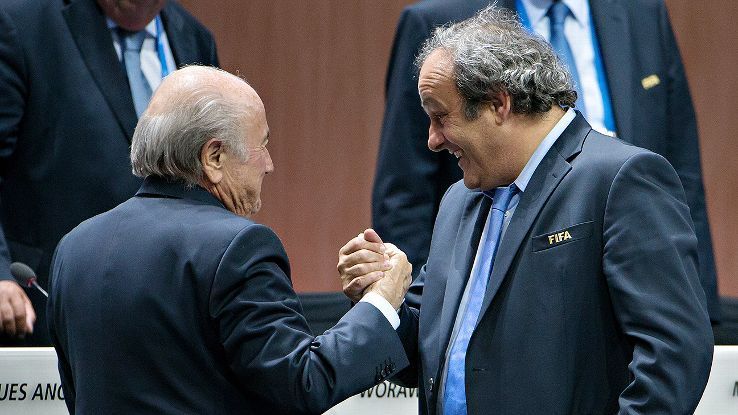 Michel Platini bersama Sepp Blater Copyright: © http://footyjokes.net