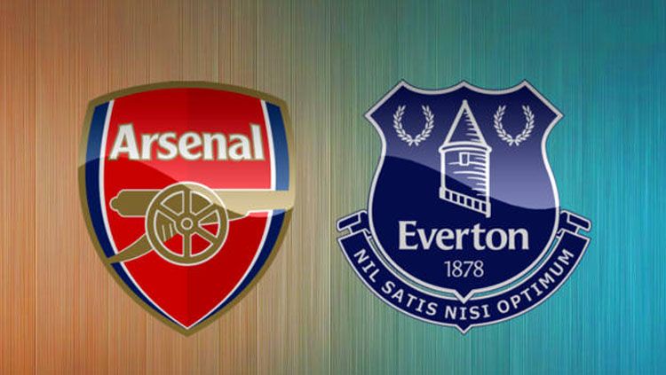 Logo klub Arsenal dan Everton. Copyright: © leaguelane.com