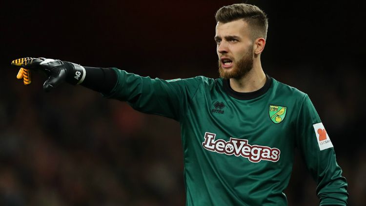 Angus Gunn sudah tampil 16 kali untuk Norwich City musim ini Copyright: &copy; Getty Images