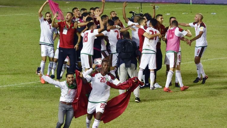 Timnas Maroko lolos ke Piala Dunia 2018. Copyright: © Getty Images