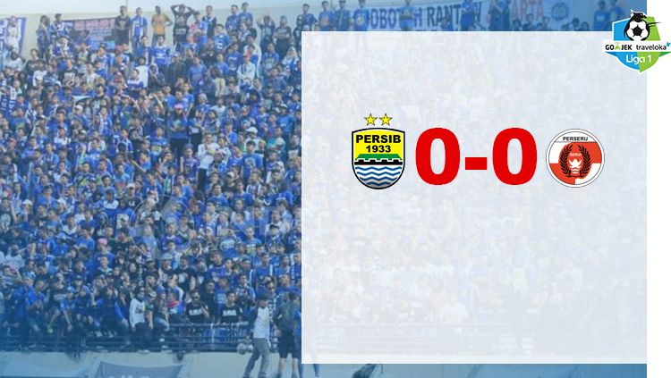 Babak pertama Persib Bandung vs Perseru Serui. Copyright: © INDOSPORT