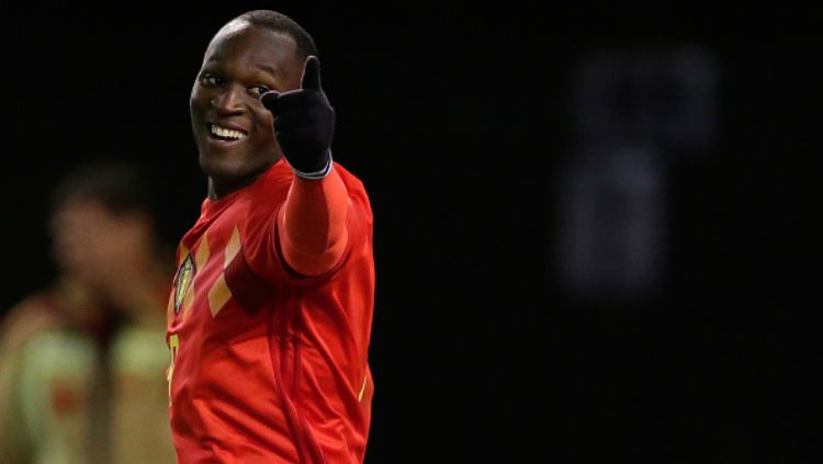 Romelu Lukaku saat membela Timnas Belgia. Copyright: © INDOSPORT