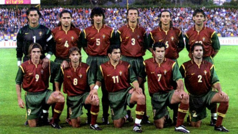 Timnas Portugal 1998. Copyright: © soccernostalgia