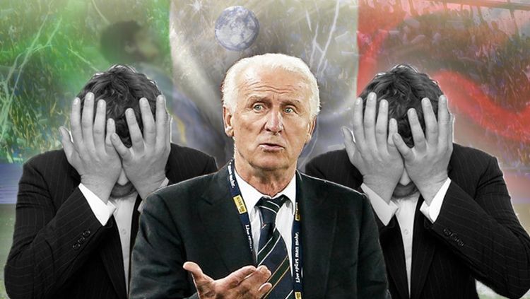 Deretan pelatih Italia, salah satunya Giovanni Trapattoni. Copyright: © Grafis: Eli Suhaeli/INDOSPORT