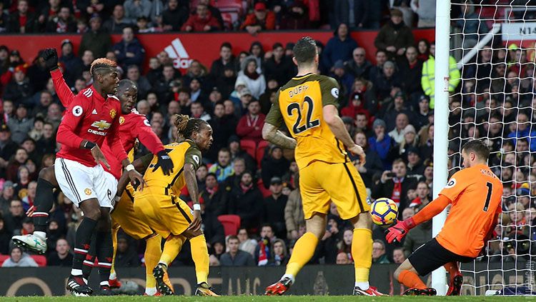 Manchester United vs Brighton & Hove Albion di Liga Primer Inggris. Copyright: © Manutd