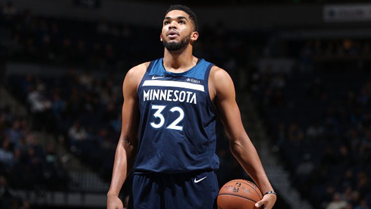 Karl-Anthony Towns mencatat double-double. Copyright: © Getty Images