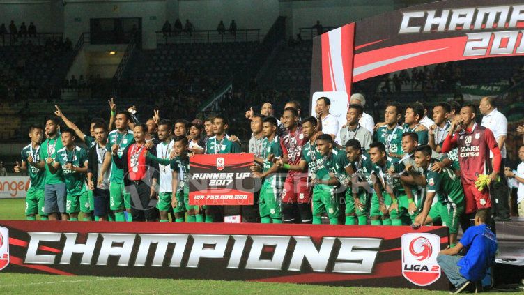 PSMS Medan meraih gelar runner-up Liga 2 2017. Copyright: © INDOSPORT/Arif Rahman