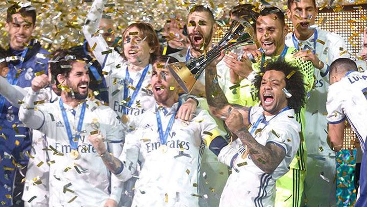 Real Madrid saat memenangkan Piala Dunia antarklub 2016. Copyright: © Real Madrid