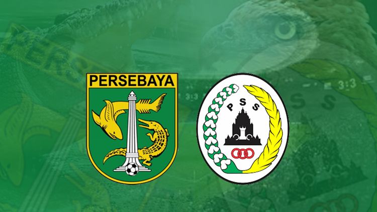 Logo Persebaya Surabaya vs PSS Sleman. Copyright: © Grafis: Eli Suhaeli/INDOSPORT