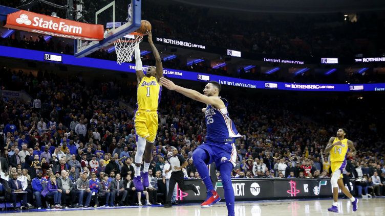 LA Lakers vs Philadelphia 76ers. Copyright: © Getty Images