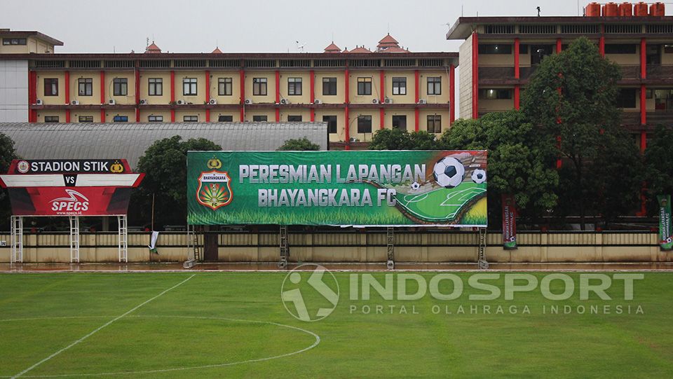Lapangan PTIK, markas baru Bhayangkara FC. Copyright: © Wildan Hamdani/Soicaumienbac.cc