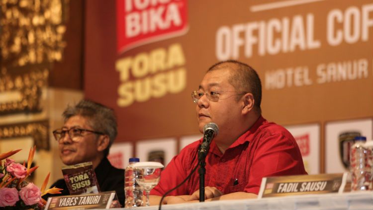 Yabes Tanuri, CEO klub Liga 1 Bali United. Ia mengatakan Bali United mematok target akhir tahun depan training center di sekitaran Pantai Purnama, Gianyar, sudah selesai. Copyright: © www.baliutd.com