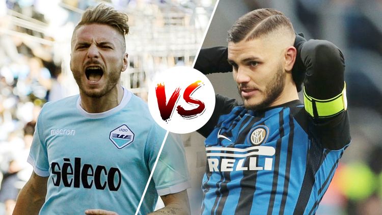 Ciro Immobile vs Mauro Icardi. Copyright: © INDOSPORT