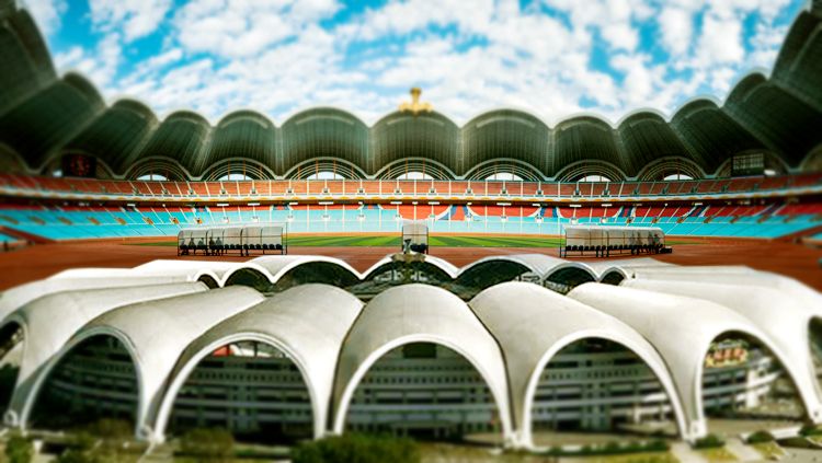 Rungrado 1st of May Stadium di Korea Utara. Copyright: © Grafis: Eli Suhaeli/INDOSPORT