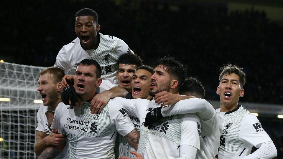 Selebrasi para pemain Liverpool. Copyright: © Getty Images