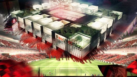Desain stadion baru AC Milan. Copyright: © dailymail.co.uk