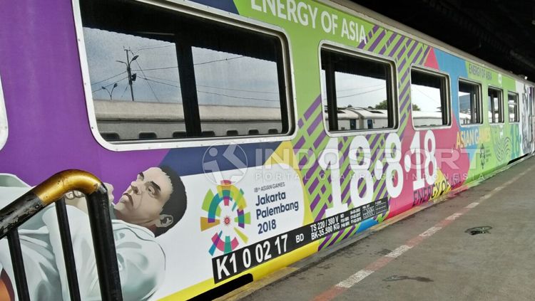 Tampilan kereta api jelang Asian Games 2018. Copyright: © Galih Prasetyo/INDOSPORT