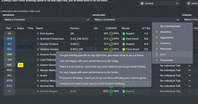 Cara memperingatkan pemain agar tidak kartu kuning lagi Copyright: &copy; footballmanagerblog.org