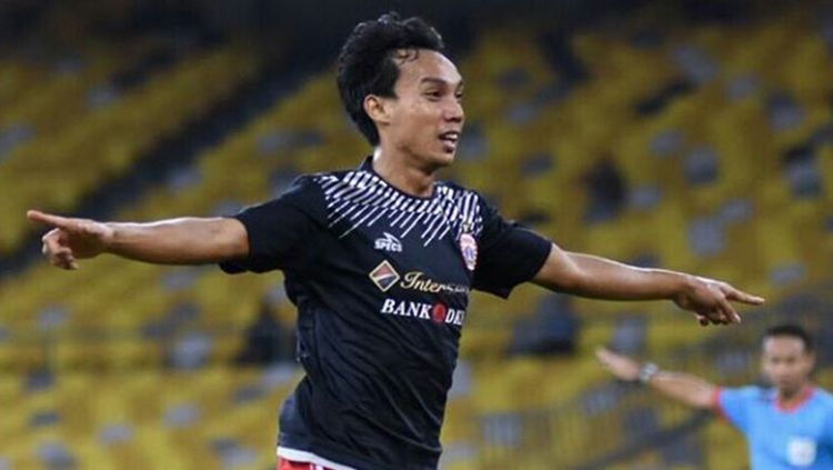 Novri Setiawan usai mencetak gol ketiga bagi Persija Jakarta Copyright: © Media Persija