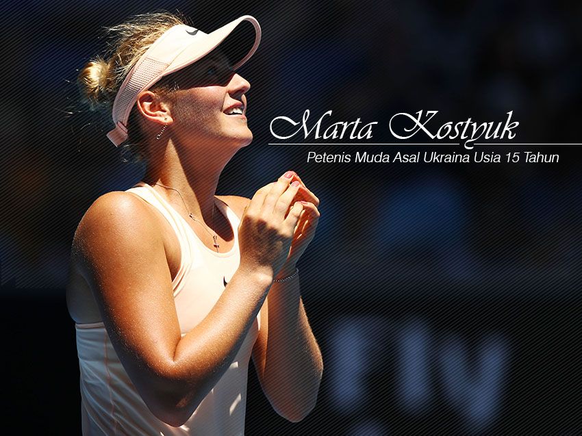 Marta Kostyuk (Pemegang rekor sebagai petenis termuda yang lolos babak ketiga Turnamen Grand Slam) Copyright: © Indosport.com