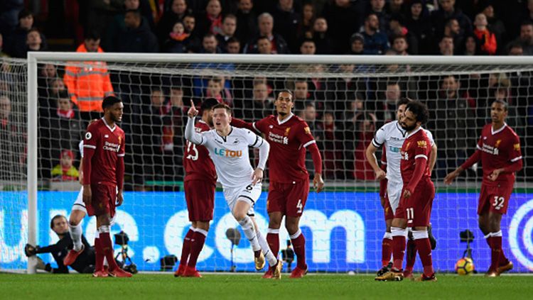 Swansea City vs Liveprool. Copyright: © Getty Images