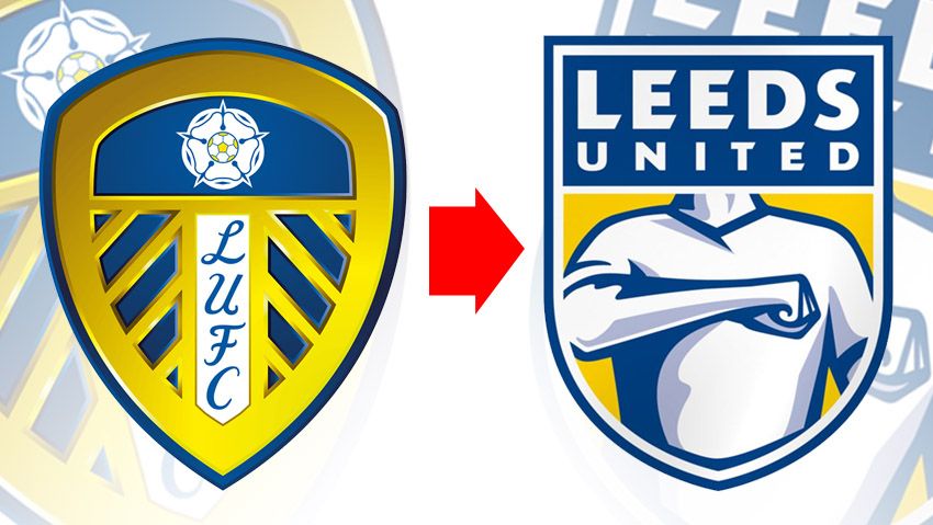 Perubahan logo Leeds United Copyright: &copy; Indosport.com
