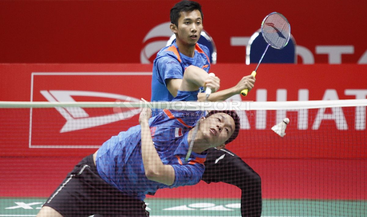 Hendra Setiawan saat berpasangan dengan Rian Agung Saputro. Copyright: © Herry Ibrahim/Soicaumienbac.cc