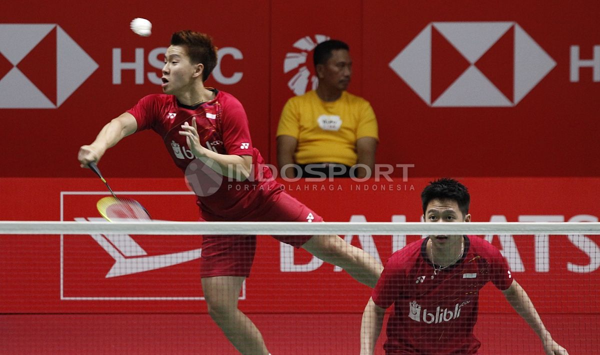 Marcus Fernaldi Gideon dan Kevin Sanjaya Sukamuljo Copyright: © Herry Ibrahim/Indosport.com