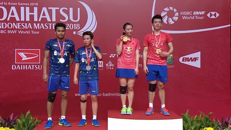 Tontowi Ahmad dan Liliyana Natsir gagal merengkuh gelar juara Indonesia Masters 2018 Copyright: © Badminton Talk