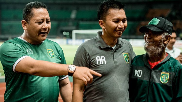 Wisnu Sakti Buana, Azrul Ananda, dan Mat Drai. Copyright: © Ofisial Persebaya