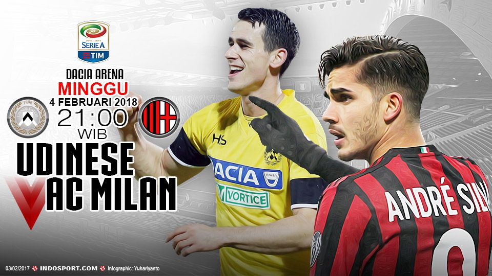 Prediksi Udinese vs AC Milan Copyright: &copy; Indosport.com