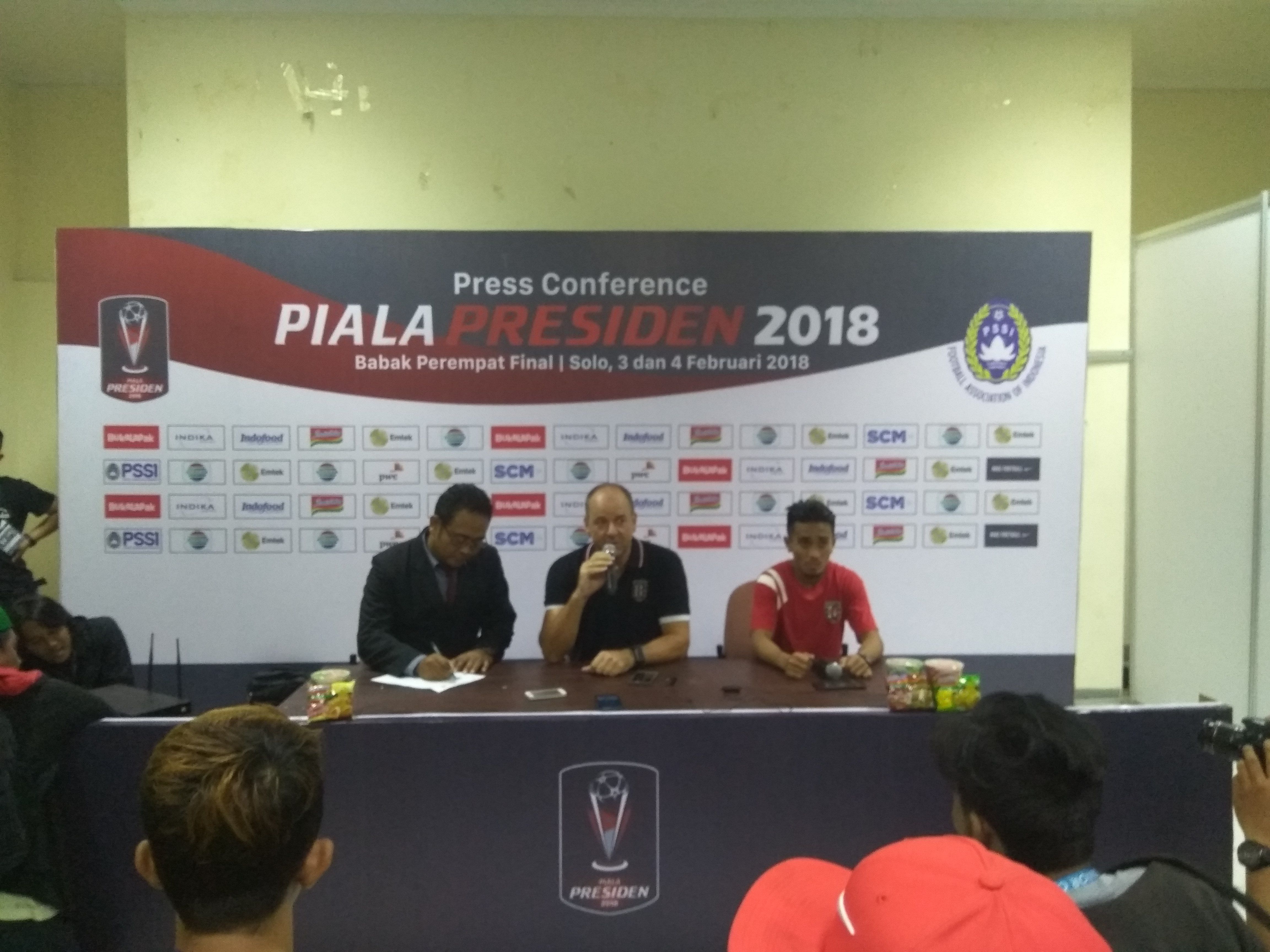 Konferensi pers pascapertandingan Bali United vs Madura United Copyright: © Arief Setiadi/INDOSPORT