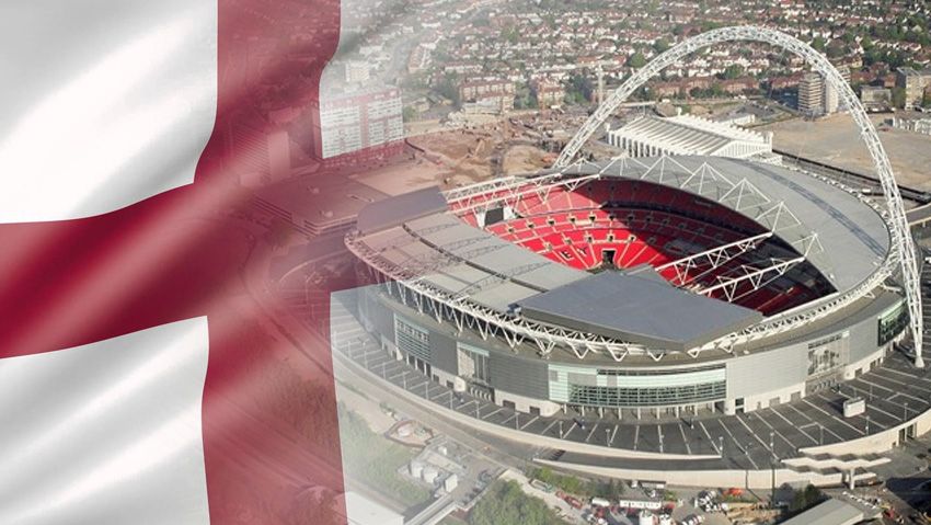Stadion Wembley, Inggris, adalah salah satu stadion yang terpilih untuk menjadi tuan rumah Euro 2020. Copyright: © INDOSPORT