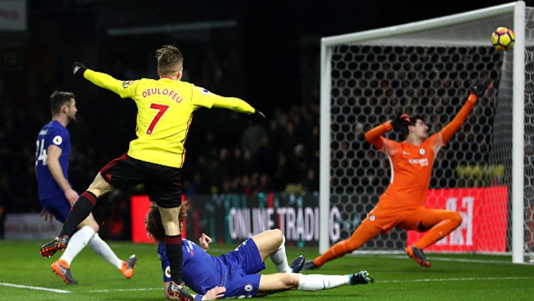 Situasi laga Wattford vs Chelsea. Copyright: © Getty Images