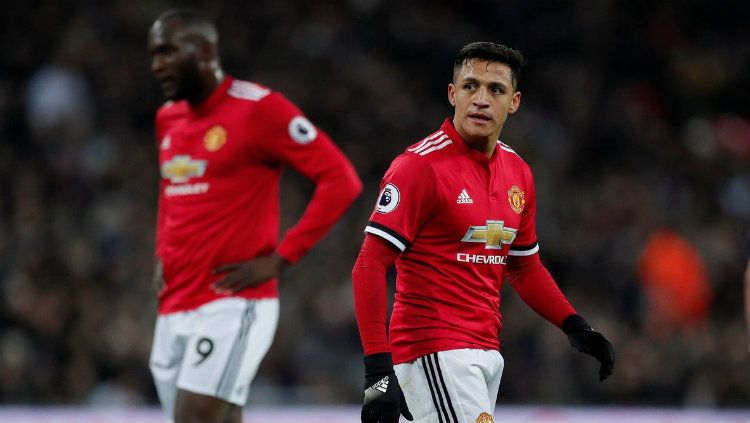 Penyerang Manchester United Alexis Sanchez dan Romelu Lukaku Copyright: © Getty Images