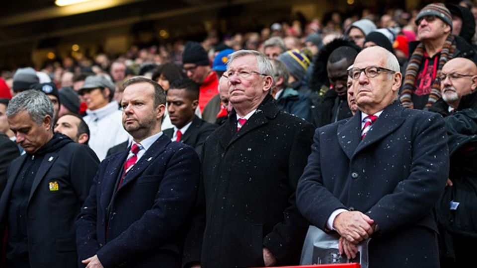 Sir Alex Ferguson mengikuti peringatan Tragedi Munchen. Copyright: © Getty Images