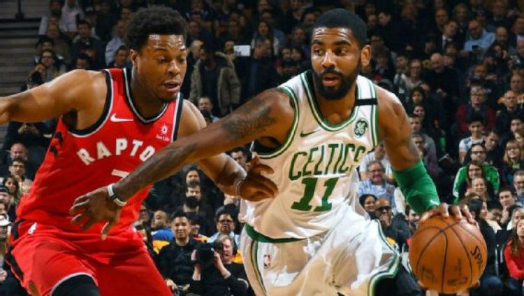 Pebasket Boston Celtics,Kyrie Irving Dikabarkan Setuju Gabung Brooklyn Nets. Copyright: © NBA