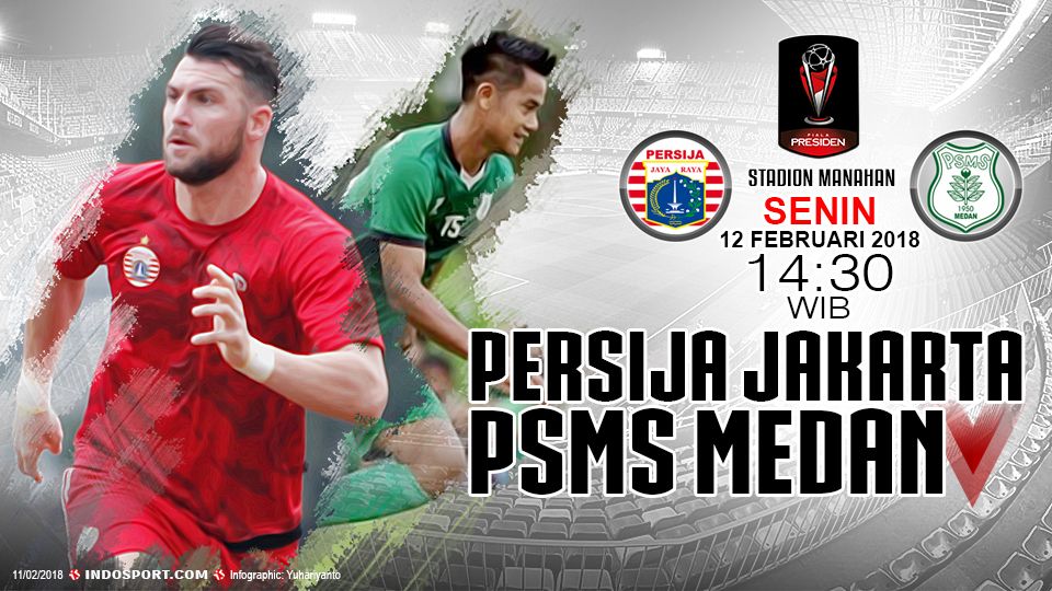 Persija Jakarta vs PSMS Medan kembali bertemu di leg kedua semifinal Piala Presiden 2018. Copyright: © Grafis:Yanto/Soicaumienbac.cc
