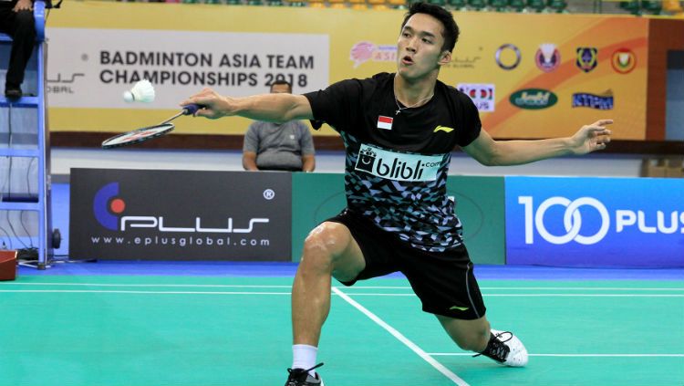 Jonatan Christie di Badminton Asian Team Championships 2018 Copyright: © Humas PBSI