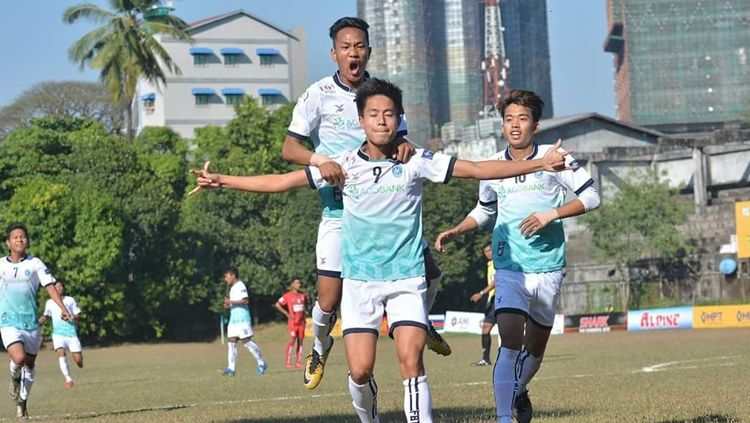 Selebrasi pemain Yangon United. Copyright: © Twitter